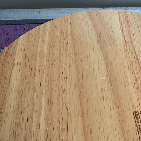 Crate&Barrel Natural Wood Serving Tray with White Bowl - Picture 3 of 6